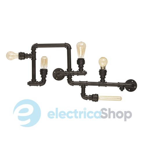 Светильник Ideal Lux Plumber PL5 136707 Nero