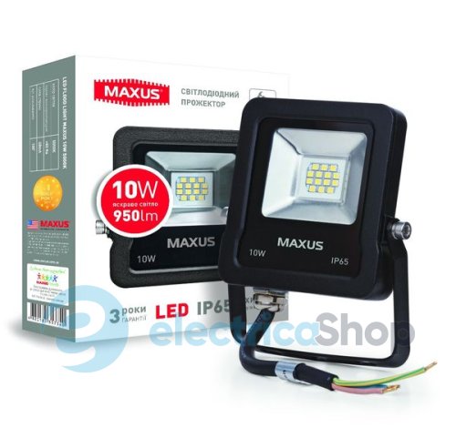 Світлодіодний прожектор MAXUS 10W 5000K (1-MAX-01-LFL-1050)