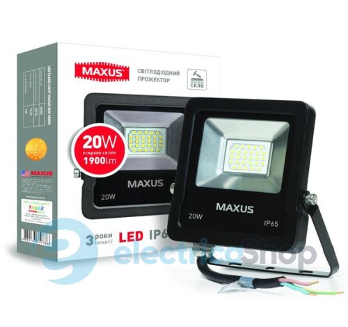 Світлодіодний прожектор MAXUS 20W 5000K (1-MAX-01-LFL-2050)