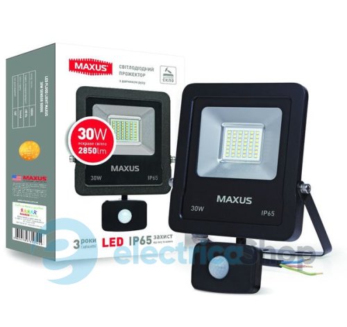 Світлодіодний прожектор MAXUS 30W 5000K (1-MAX-01-LFL-3050s)