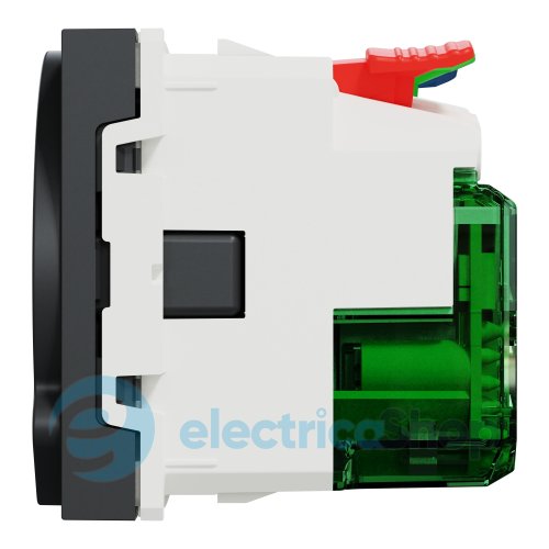Розетка с з/к + USB C, 10,5 Вт, 2 модуля, New Unica NU301754, антрацит