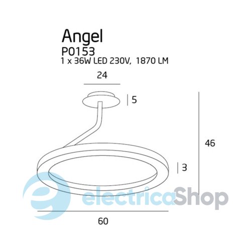 Подвесной светильник MAXLIGHT ANGEL P0153 3000K