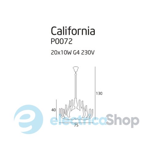 Люстра MAXLIGHT CALIFORNIA P0072