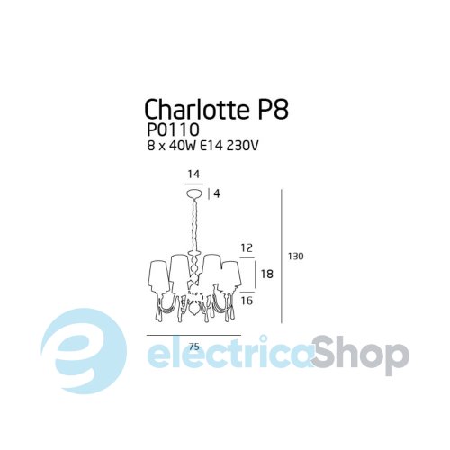 Люстра MAXLIGHT CHARLOTTE P0110