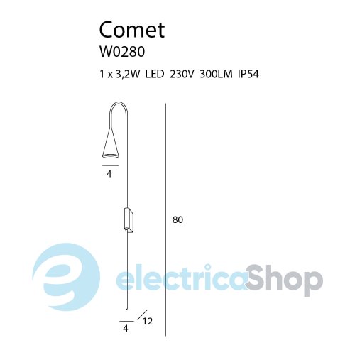 Настінний світильник MAXLIGHT COMET W0280 300Lm IP54