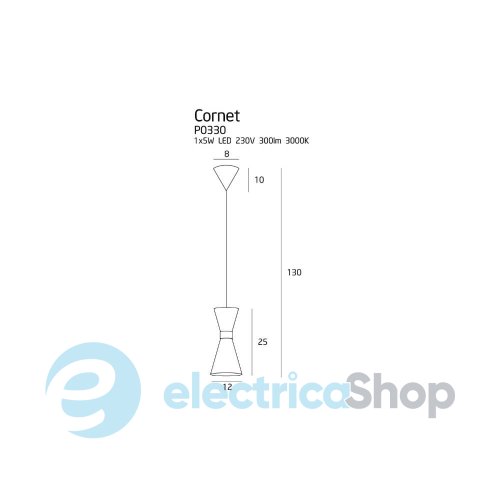 Підвісний світильник MAXLIGHT CORNET P0330 3000К 300Lm