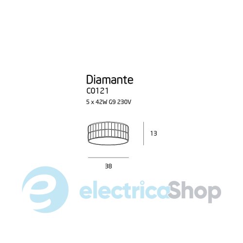 Стельова люстра MAXLIGHT DIAMANTE 38 cm C0121