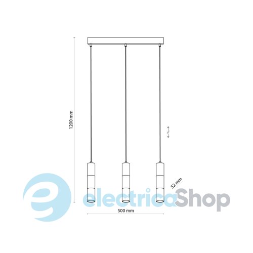 Підвісний світильник TK-Lighting VIVIEN BLACK/GOLD 3 4757