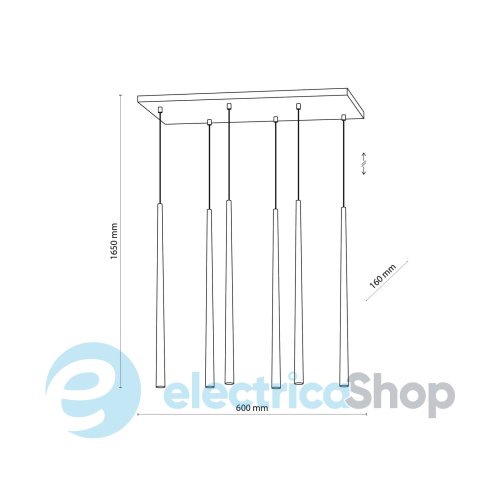 Подвесной светильник TK-Lighting PIANO 6 6428
