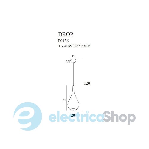 Подвесной светильник MAXLIGHT DROP P0436