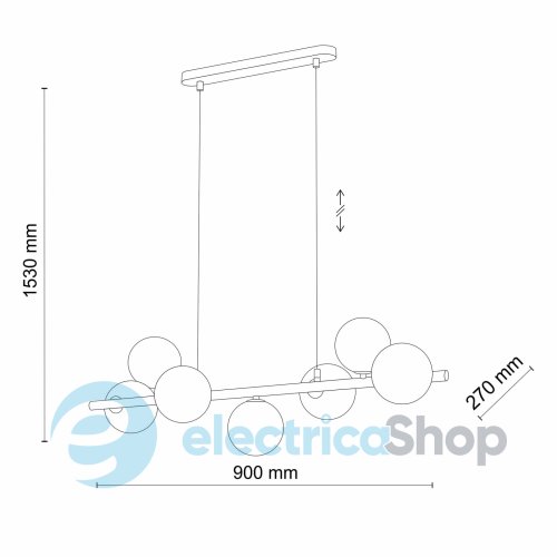 Підвісний світильник TK-Lighting ESTERA GOLD 7 5668