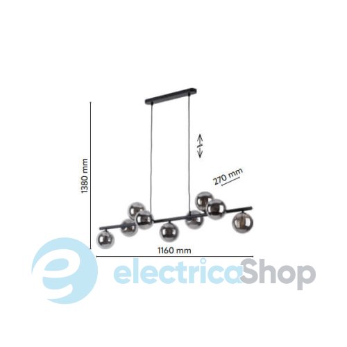 Підвісний світильник TK-Lighting ESTERA BLACK 9 5667