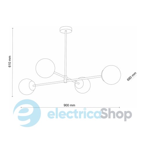 Люстра TK-Lighting SARIUS GOLD 4 4737