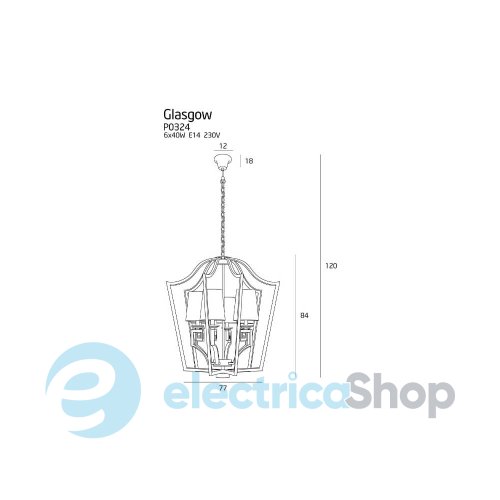 Підвісна люстра MAXLIGHT GLASGOW P0324