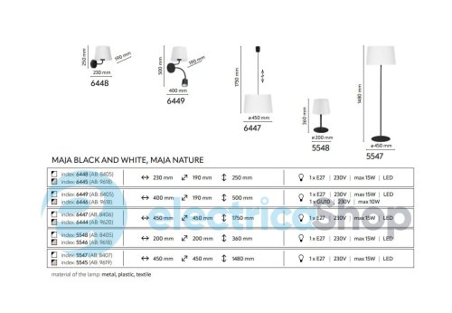 Настільна лампа TK-Lighting 5546 MAJA NATURE