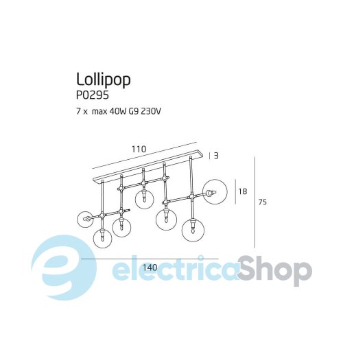 Потолочный светильник MAXLIGHT LOLLIPOP7 P0295