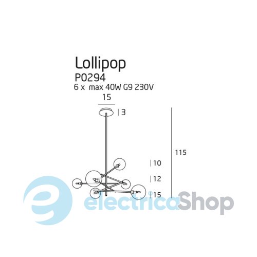 Стельовий світильник MAXLIGHT LOLLIPOP6 P0294