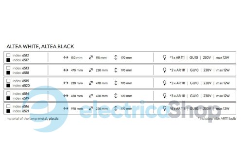 Светильник-спот TK-Lighting ALTEA WHITE 6513