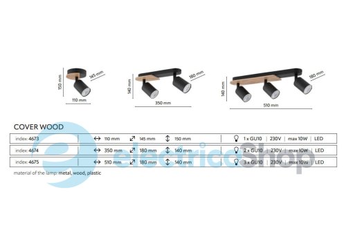 Светильник-спот TK-Lighting COVER WOOD 4674