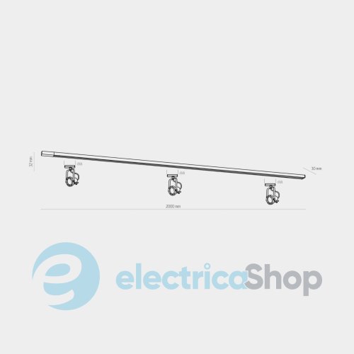 Шина трехфазная TK-Lighting TRACER 3600 WHITE 2 метра