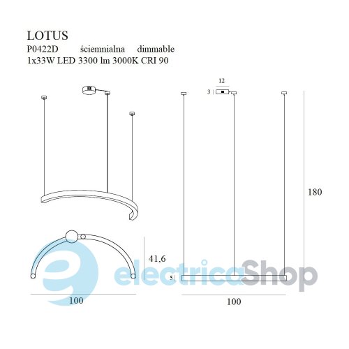 Підвісний світильник MAXLIGHT LOTUS P0422D