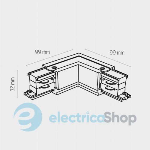 Кутовий з'єднувач TK-Lighting TRACER CONNECTOR BLACK 3607