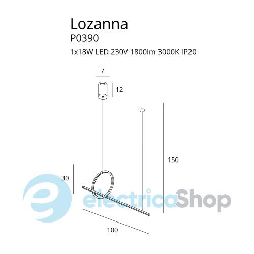 Подвесной светильник MAXLIGHT LOZANNA P0390