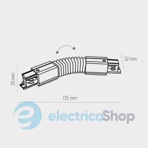 Гибкий соединитель TK-Lighting TRACER CONNECTOR WHITE 3604