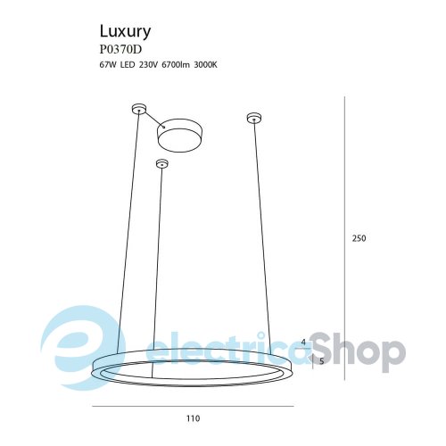 Подвесной светильник MAXLIGHT LUXURY P0370D