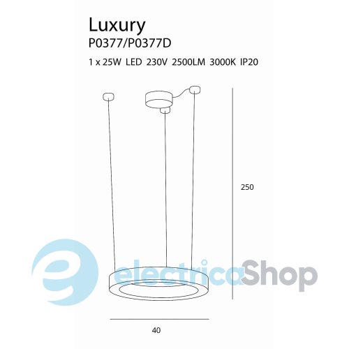 Подвесной светильник MAXLIGHT LUXURY P0377D