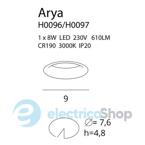 Точковий світильник MAXLIGHT ARYA FIXED H0097
