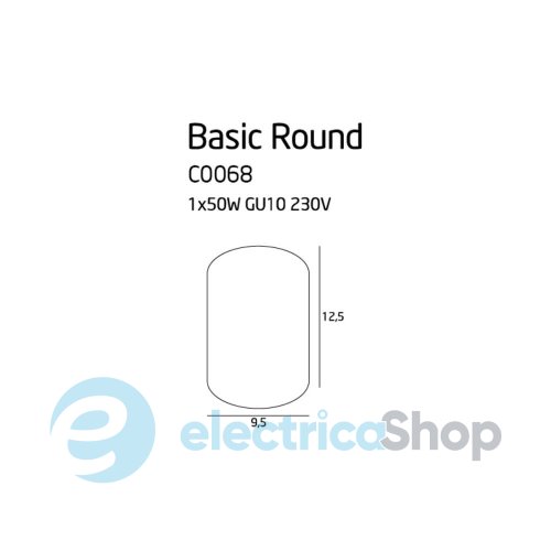 Точковий світильник MAXLIGHT BASIC ROUND C0068