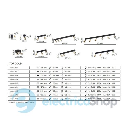 Світильник-спот TK-Lighting Top GOLD 6314