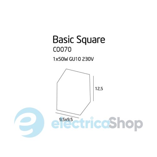 Точковий світильник MAXLIGHT BASIC SQUARE C0070
