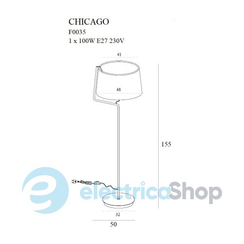 Торшер MAXLIGHT CHICAGO F0035