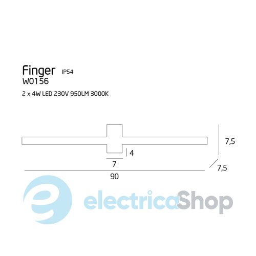 Настінний світильник MAXLIGHT FINGER90 W0156