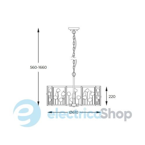 Люстра Zuma Line CAROLINE P0541-05A-SDAC