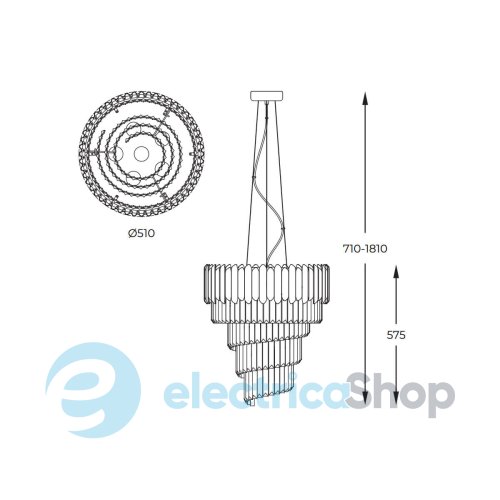Люстра Zuma Line GLADIUS P0535-06C-F4AC