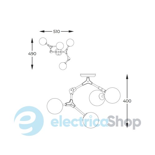 Люстра Zuma Line DEIMOS C0462-04F-U8AC
