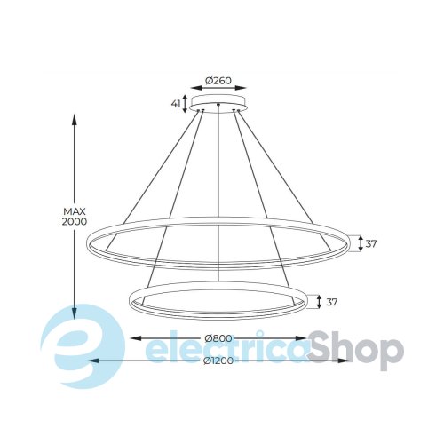 Люстра Zuma Line CARLO PL210503-800+1200-GD
