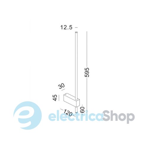 Настенный светильник Kloodi DECO WA-GALA SQ595 3K BK/GD LED 6W 3000K 100° 360LM
