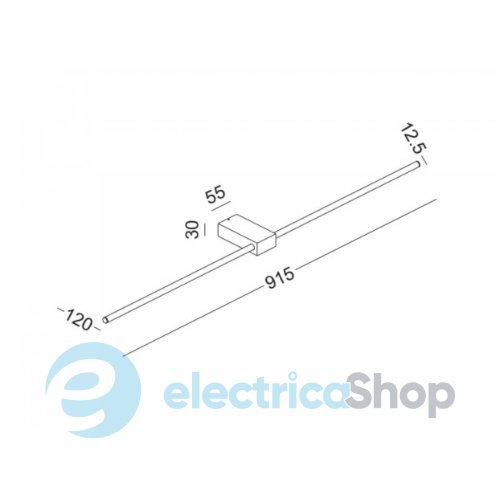 Настінний світильник Kloodi DECO WA-GALA SQ915 3K BK/GD LED 10W 3000K 100° 1000LM
