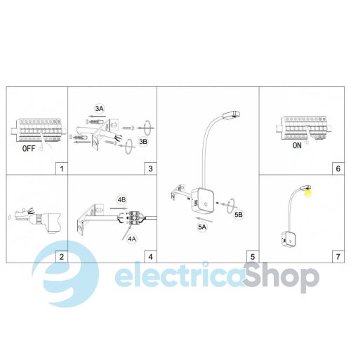 Бра-светильник Kloodi DECO WA-SNAKE SQ565 3K WH LED CREE 3W 3000K 30° 120LM USB