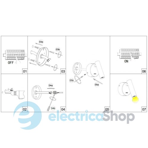 Настенный светильник Kloodi DECO WA-PIANO R110 3K BK LED CREE 3W 3000K 30° 120LM