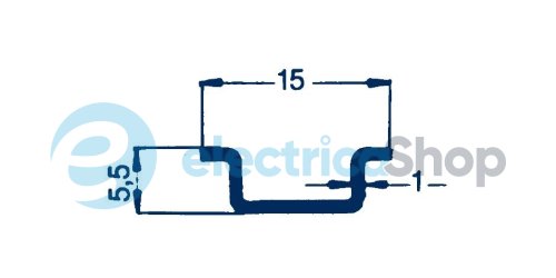 DIN-рейка L-200см перфорированная 15 мм (15х1х5,5мм) Conta-Clip cc2092.0