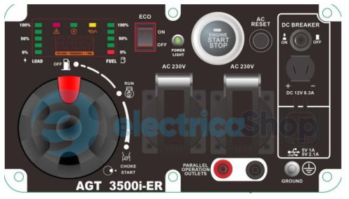 Генератор AGT3500i ER 3,5кВа. 230В/50Гц, R210, 8,3л, 4 час (75%), 45кг.
