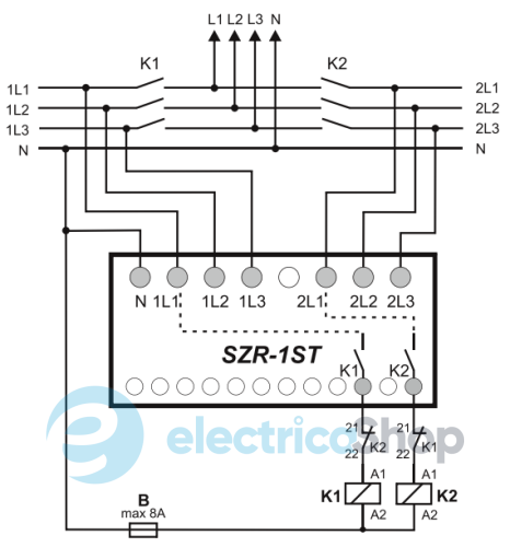 Реле автоматичного включення  резерву ETI SZR-1ST