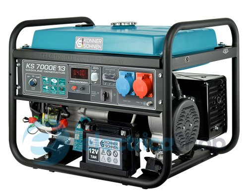 Бензиновый генератор 5,5кВт KS7000E Könner & Söhne 1/3ф