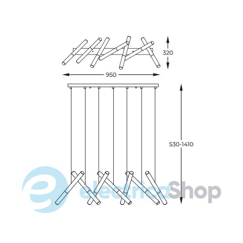 Люстра Zuma Line LOYA P0461-07R-P7SD