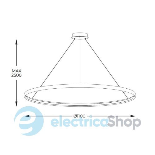 Підвісний світильник Zuma Line CIRCLE 110 LA0722/1-BK